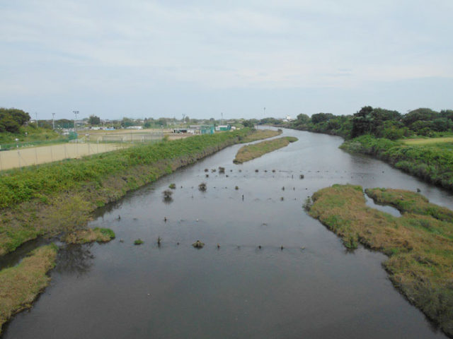 長良川を渡ると岐阜市に入り、境川を渡ります。境川はかつての木曽川の流路でした。江戸時代は小熊の渡しで渡っていました