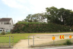 加納城本丸跡。石垣が残る