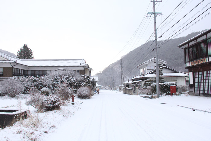 和田中組あたり。12月の雪の日