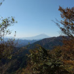 大山山頂への登山道からの富士山