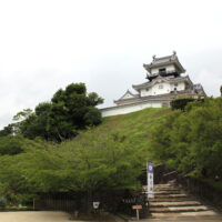 掛川城。明治2年に廃城になり、木造再建された